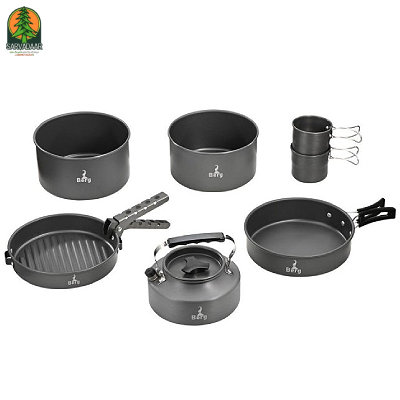 ست قابلمه و ماهیتابه کمپینگ برند berg