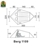 چادر کوهنوردی برگ دو نفره مدل 1109