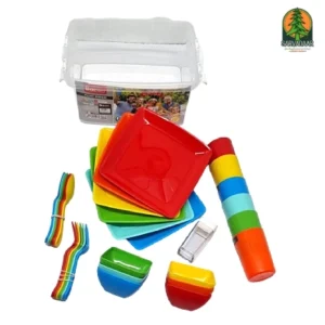 ست ظروف غذاخوری کمپ 6 نفره رنگی