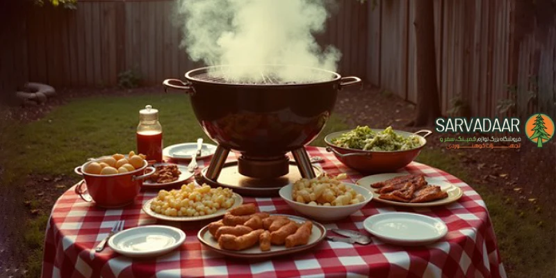 ظروف آشپزی کمپ